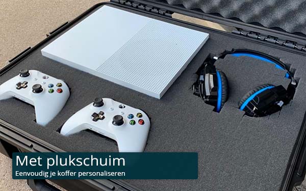 Koffers met plukschuim