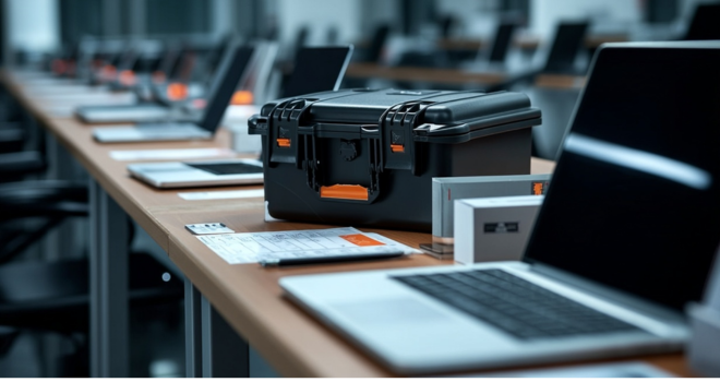 HUSK beschermkoffer voor IT-apparatuur in kantooromgeving