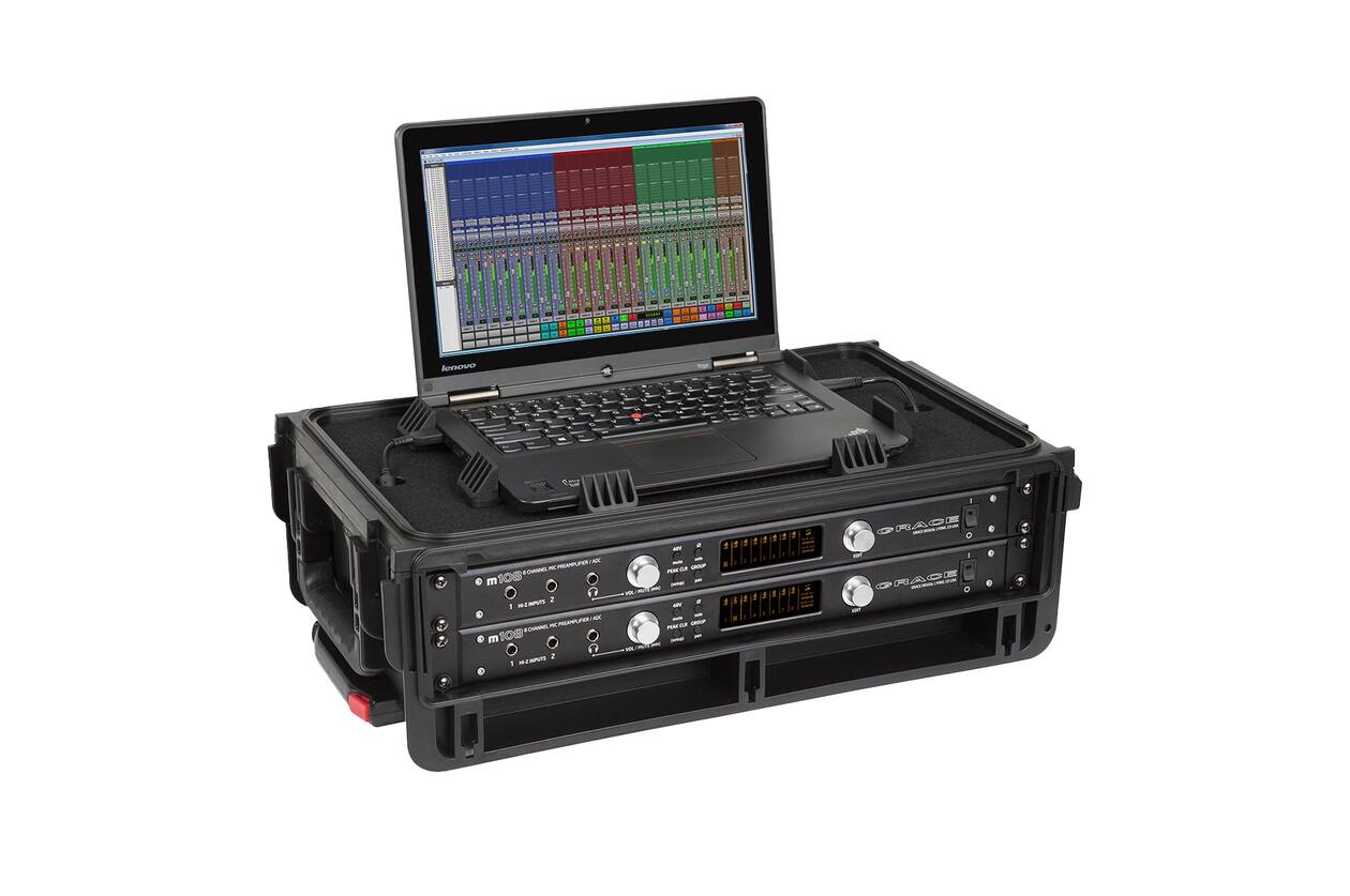 SKB - 2U Studio Flyer Rack Koffer - met Wielen