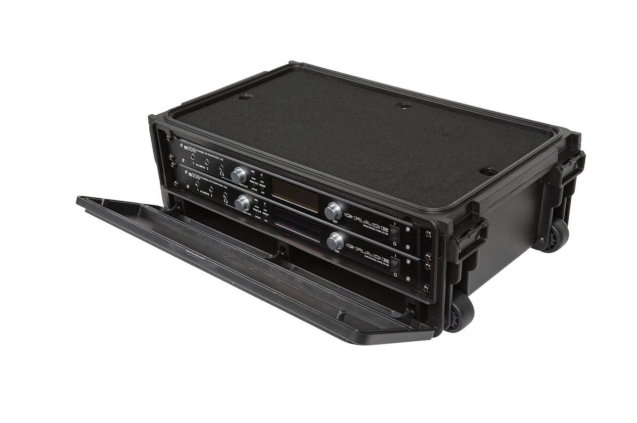 SKB - 2U Studio Flyer Rack Koffer - met Wielen