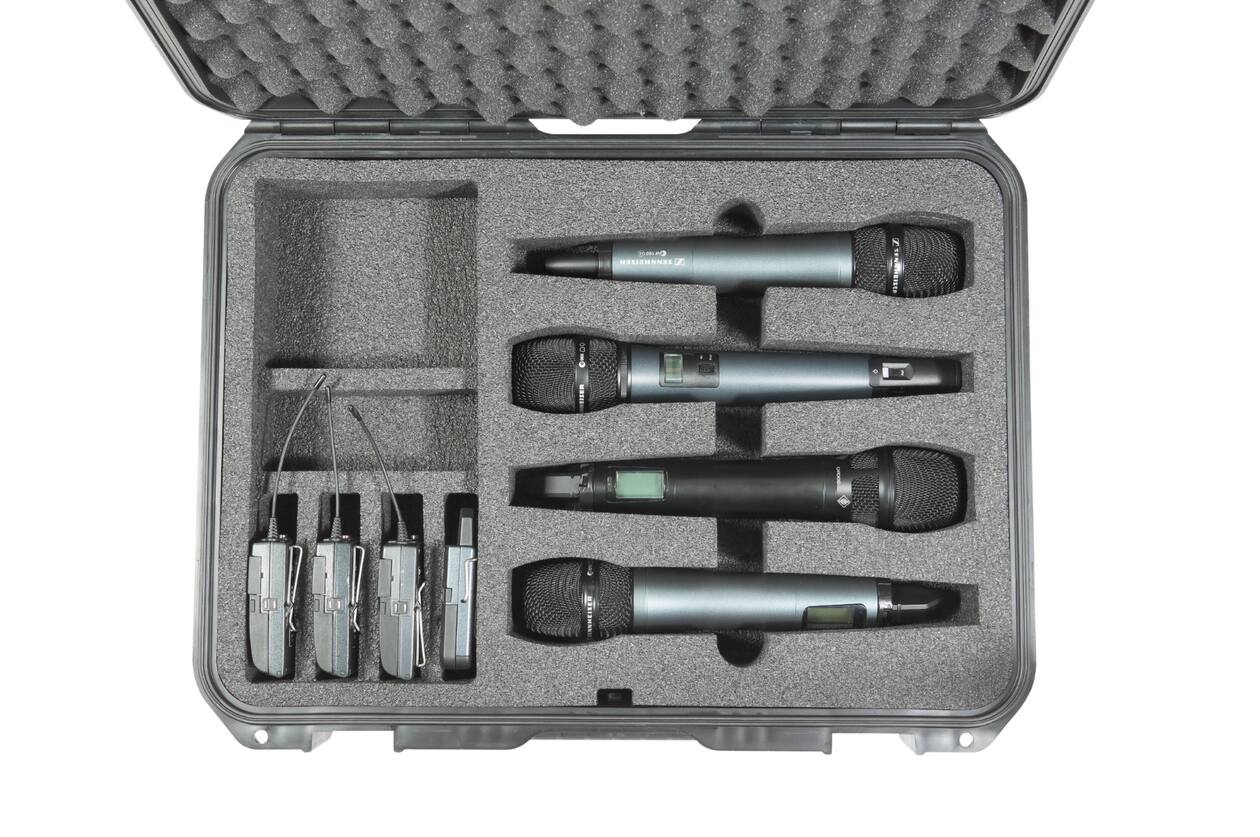 SKB - iSeries 1813-5 - Waterdichte Koffer - Zwart - Vier Draadloze Microfoons Inlay