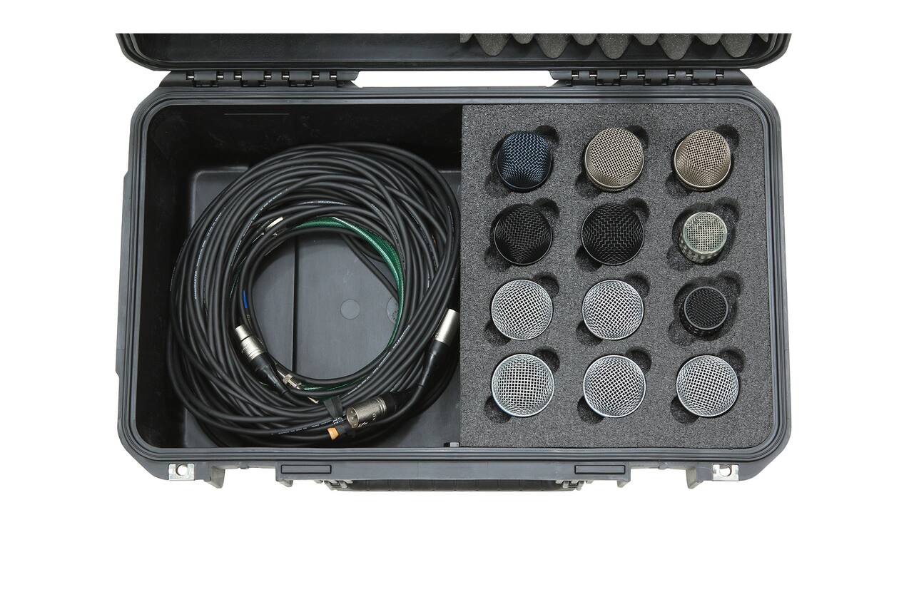 SKB - iSeries 3i-2011-8 - Waterdichte Koffer - Zwart - Twaalf Microfoons Inlay