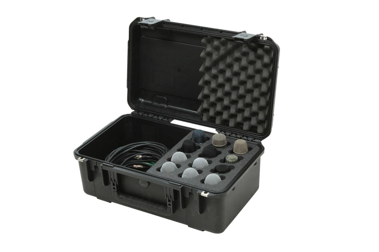 SKB - iSeries 3i-2011-8 - Waterdichte Koffer - Zwart - Twaalf Microfoons Inlay