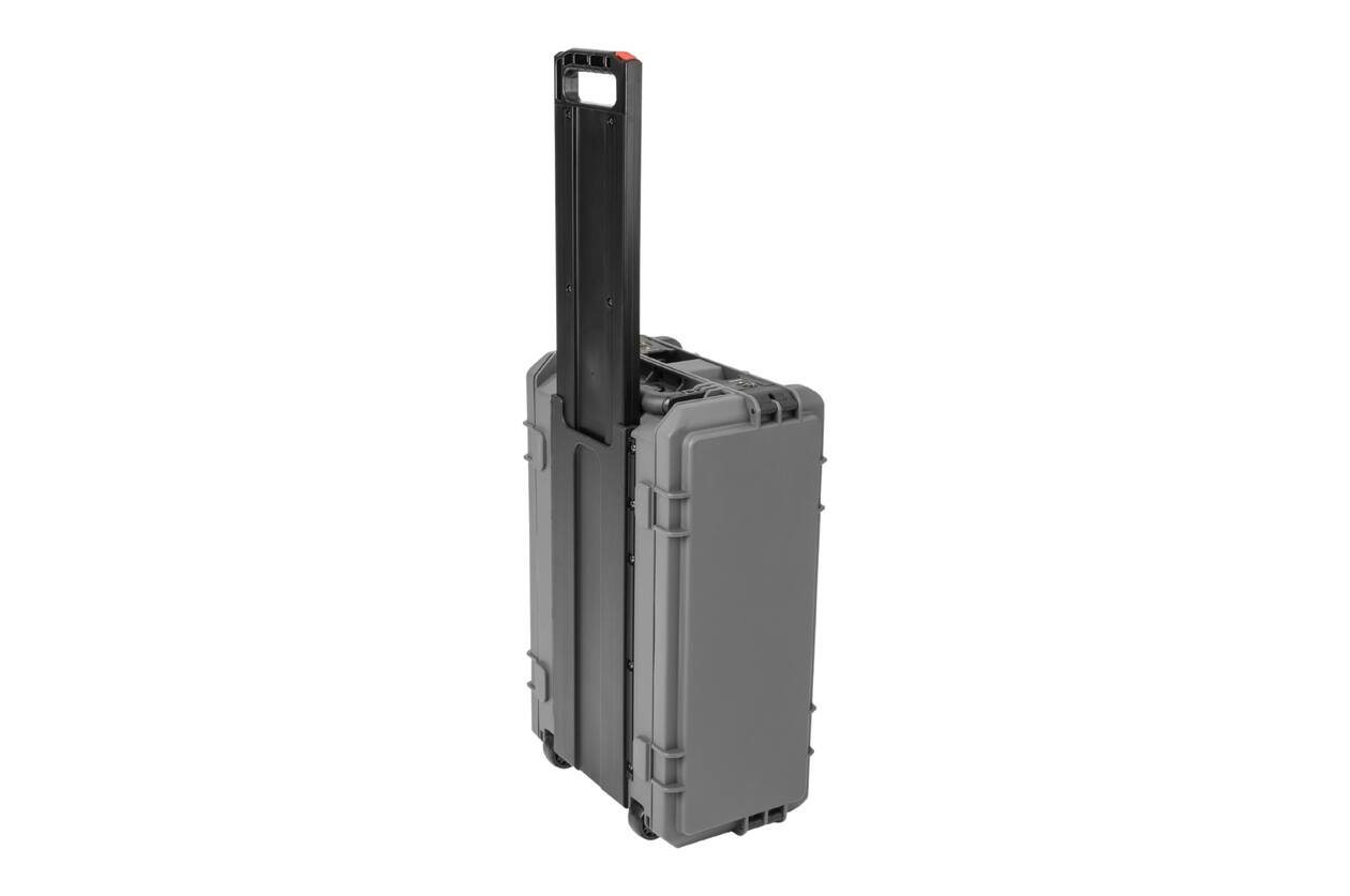 SKB - Donkergrijze 4U - Injectiegegoten 11-inch diepe Rack - met Wielen en Handvat