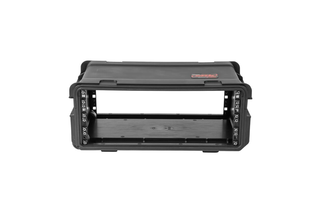SKB - 4U Injectiegegoten - 28 cm Diepe Rack - met Wielen en Handvat