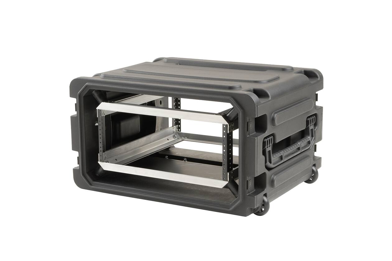 SKB - rSeries Shock Rack - 4U Rijdende Shock Rack - Zwart - 20-inch diep - met Wielen