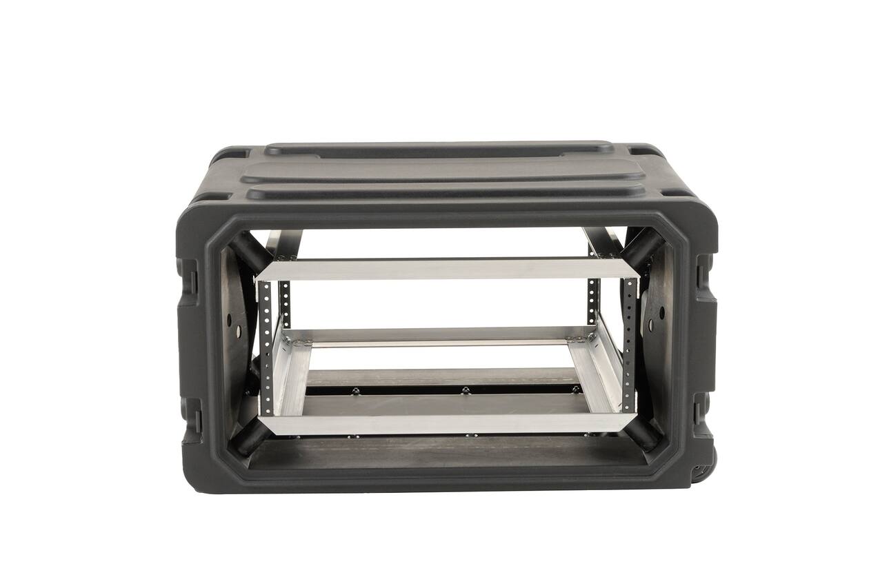 SKB - rSeries Shock Rack - 4U Rijdende Shock Rack - Zwart - 20-inch diep - met Wielen