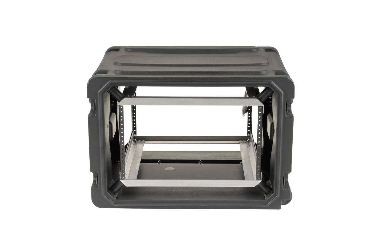 SKB - rSeries - 6U Rijdende Shock Rack - Zwart - 20-inch diep - met Wielen