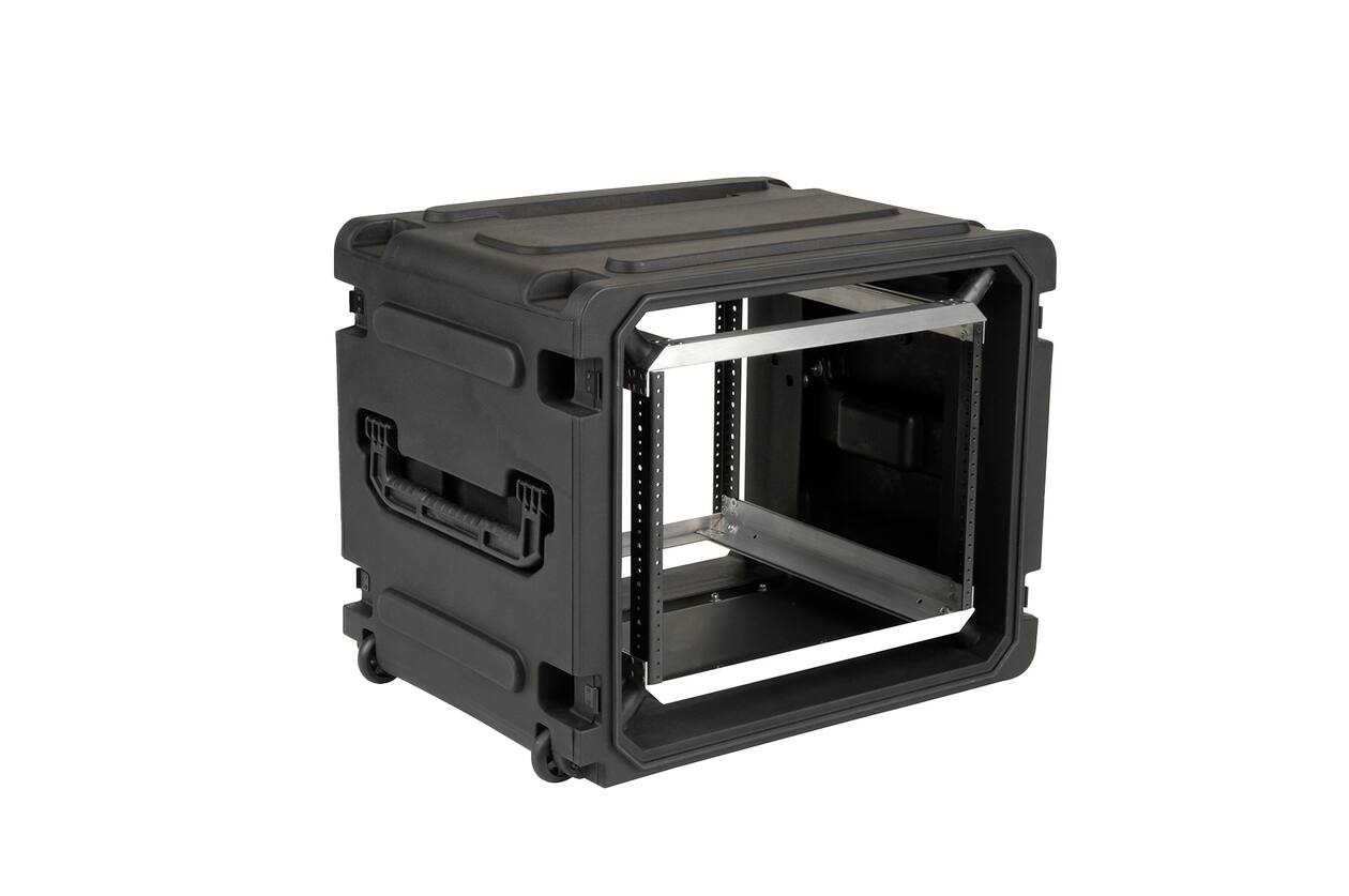SKB - rSeries - 8U Rijdende Shock Rack - Zwart - 20-inch diep - met Wielen