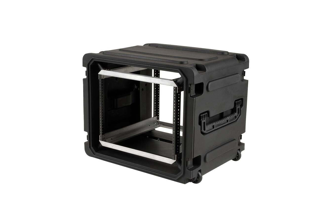 SKB - rSeries - 8U Rijdende Shock Rack - Zwart - 20-inch diep - met Wielen