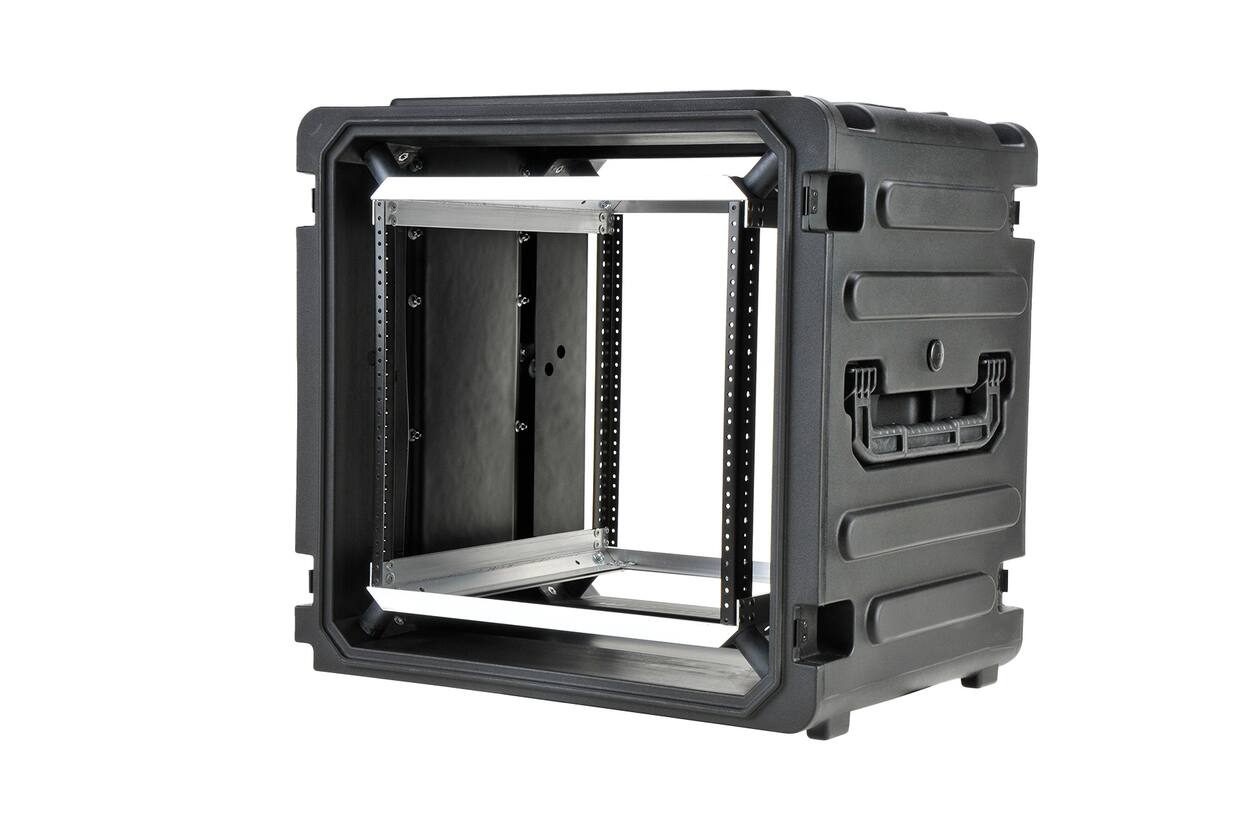 SKB - rSeries - 10U Rijdende Shock Rack - Zwart - 20-inch diep - met Wielen