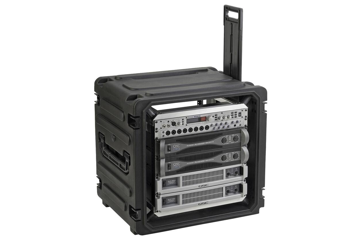 SKB - rSeries - 10U Rijdende Shock Rack - Zwart - 20-inch diep - met Wielen