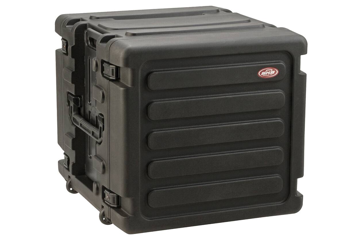SKB - rSeries - 10U Rijdende Shock Rack - Zwart - 20-inch diep - met Wielen