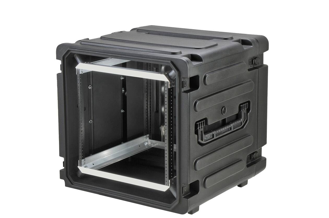 SKB - rSeries - 12U Rijdende Shock Rack - Zwart - 20-inch diep - met Wielen