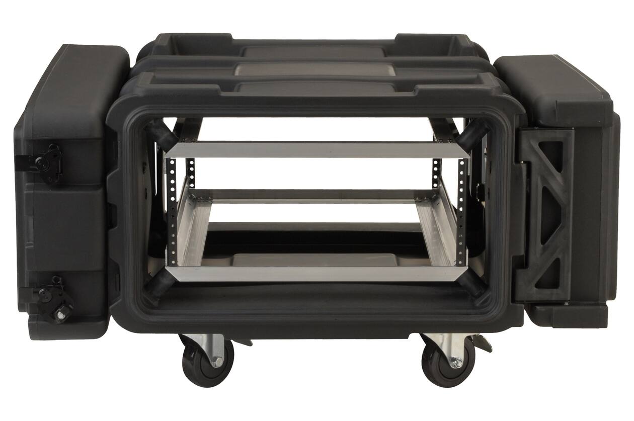 SKB - rSeries - 4U Shock Rack - Zwart - 24-inch diep - met Wielen