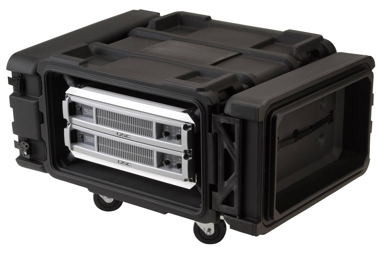 SKB - rSeries - 4U Shock Rack - Zwart - 24-inch diep - met Wielen