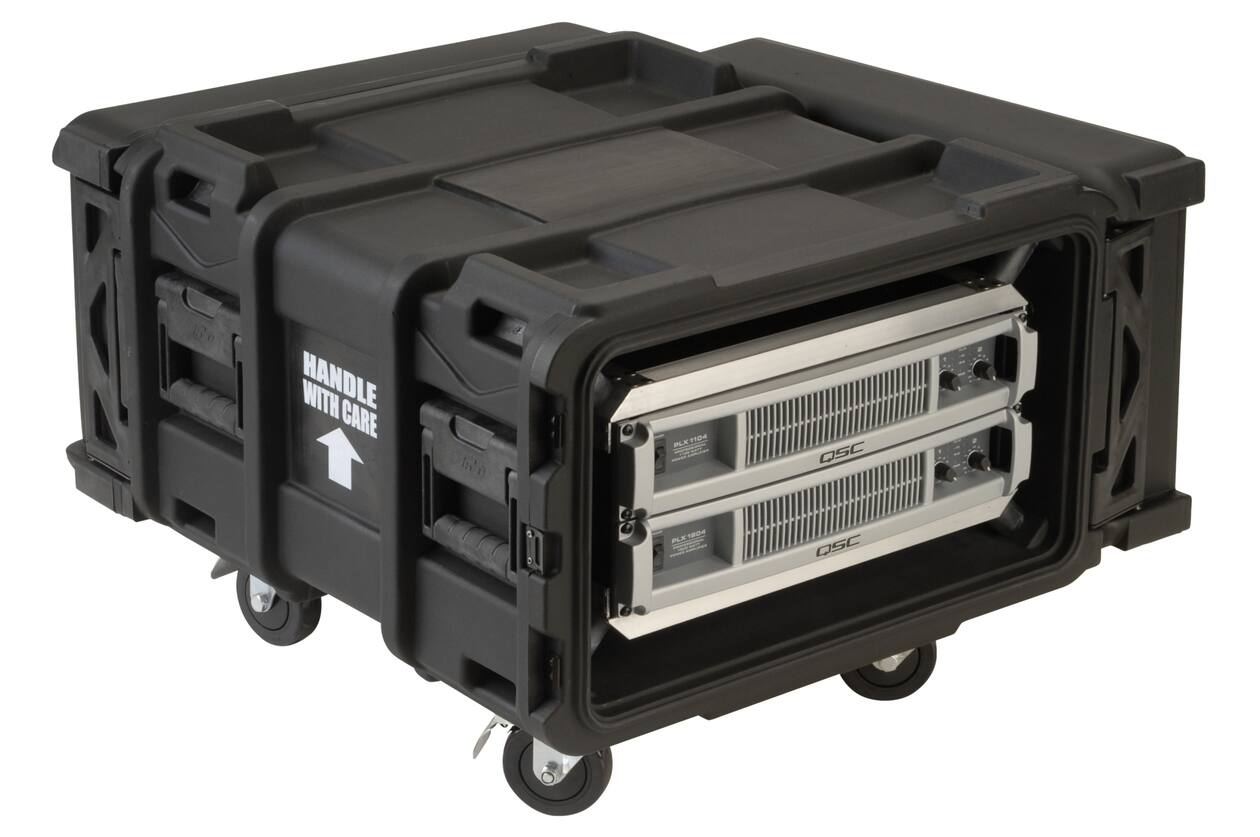 SKB - rSeries - 4U Shock Rack - Zwart - 24-inch diep - met Wielen