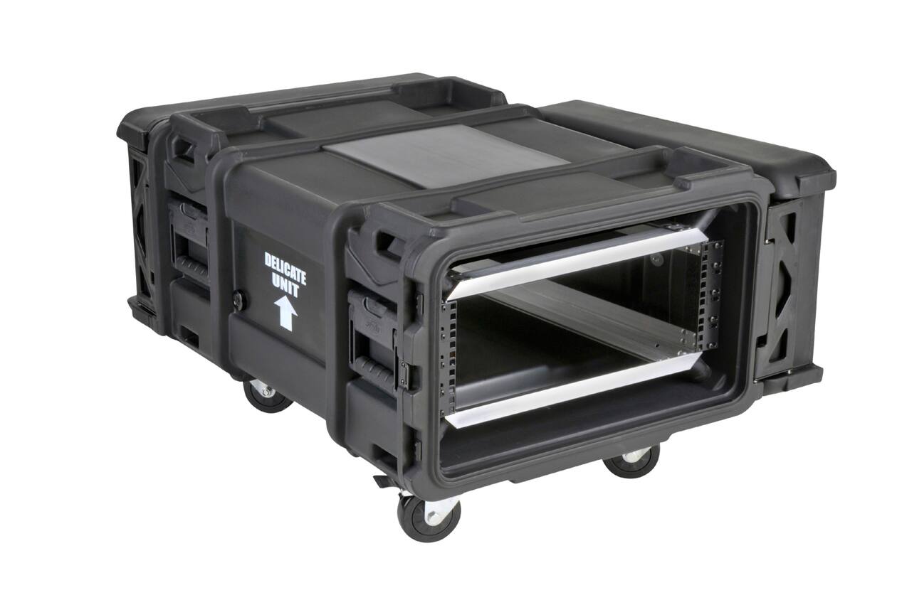 SKB - rSeries - 4U Shock Rack - Zwart - 28-inch diep - met Wielen