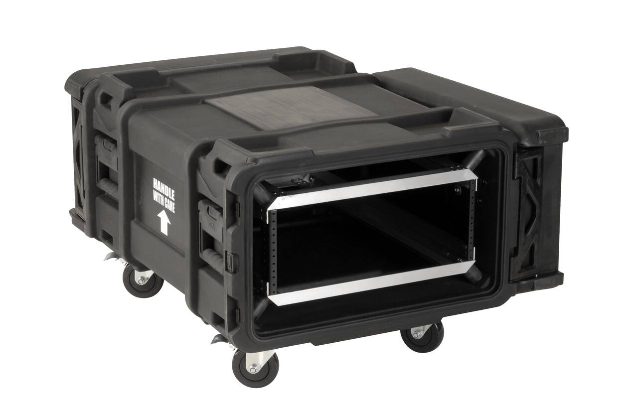 SKB - rSeries - 4U Shock Rack - Zwart - 30-inch diep - met Wielen