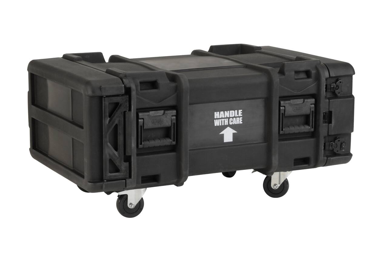 SKB - rSeries - 4U Shock Rack - Zwart - 30-inch diep - met Wielen