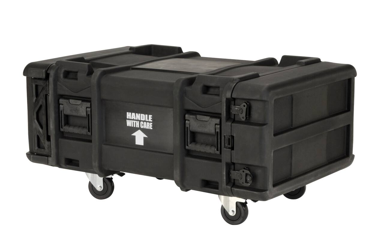 SKB - rSeries - 4U Shock Rack - Zwart - 30-inch diep - met Wielen