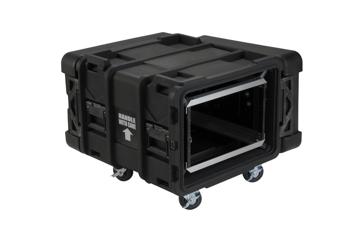 SKB - rSeries - 6U Shock Rack - Zwart - 24-inch diep - met Wielen