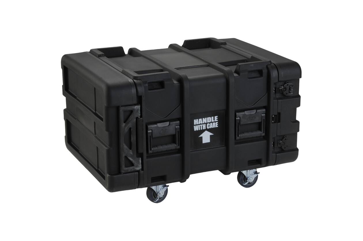 SKB - rSeries - 6U Shock Rack - Zwart - 24-inch diep - met Wielen
