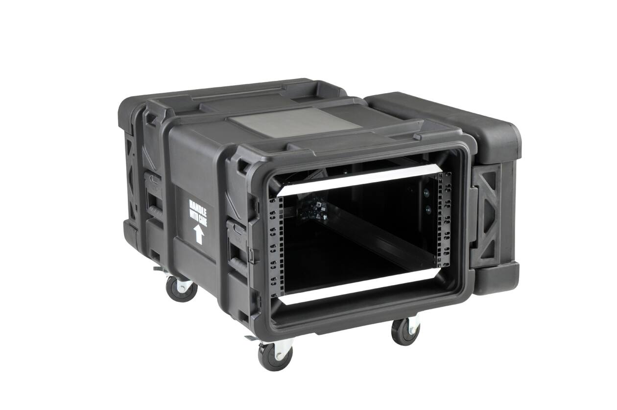 SKB - rSeries - 6U Shock Rack - Zwart - 28-inch diep - met Wielen