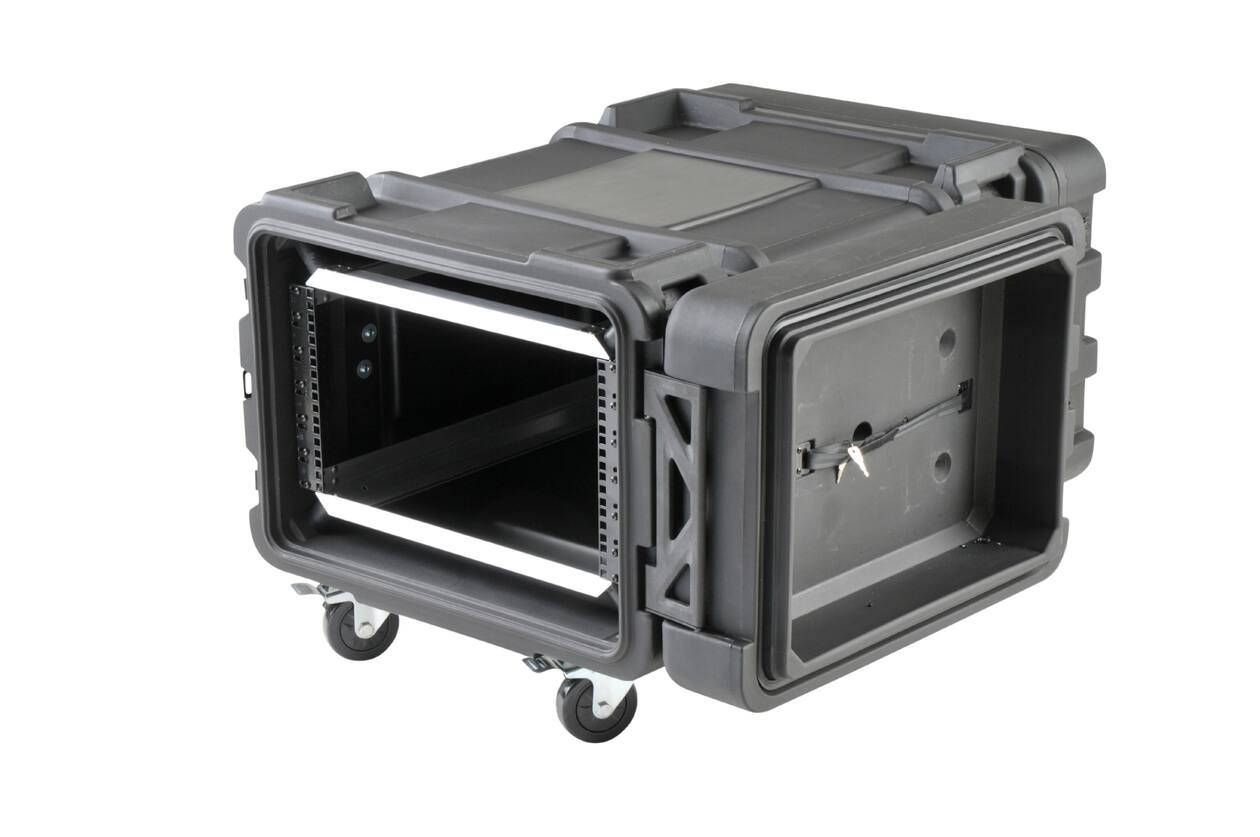 SKB - rSeries - 6U Shock Rack - Zwart - 28-inch diep - met Wielen