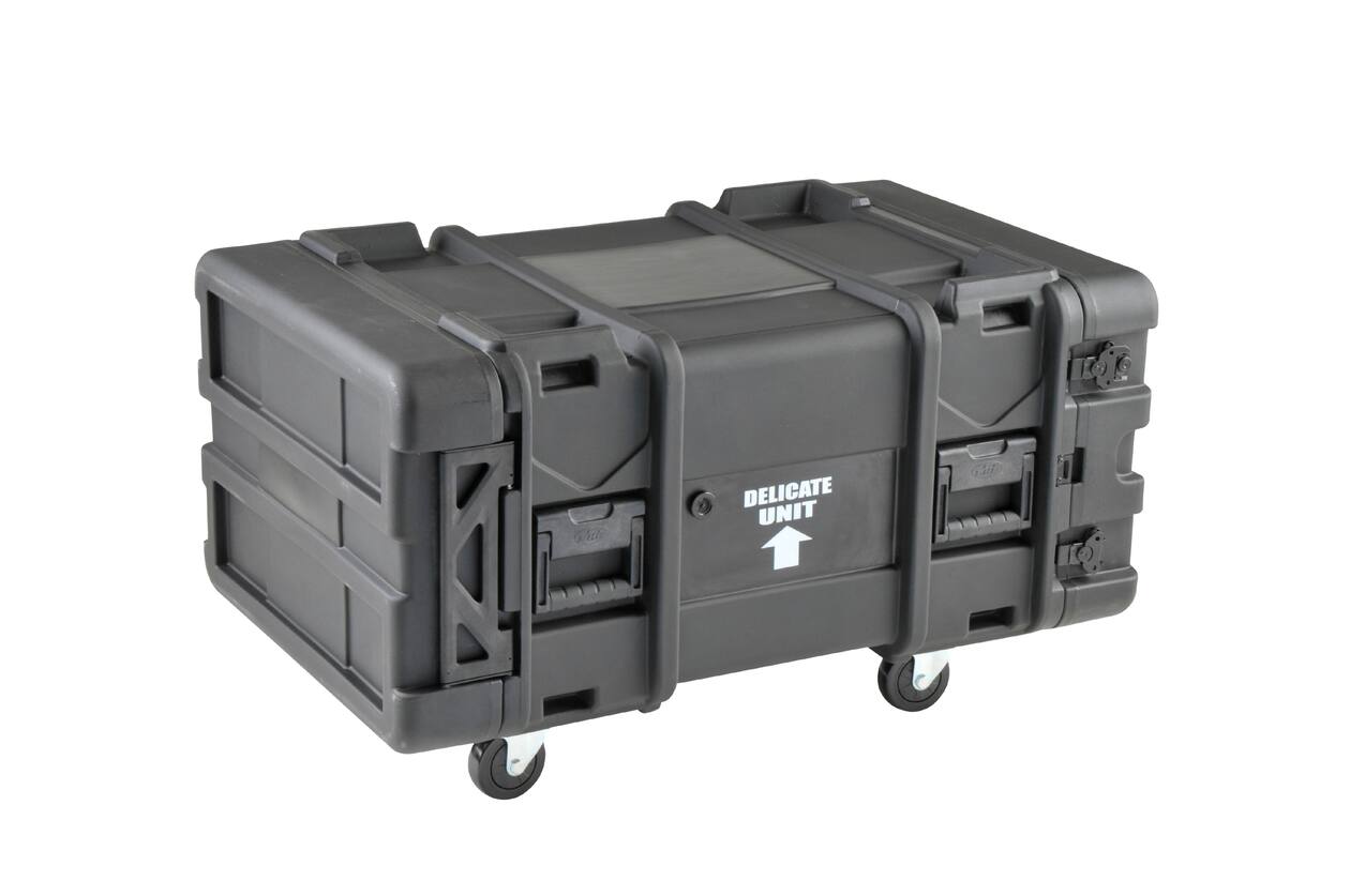 SKB - rSeries - 6U Shock Rack - Zwart - 28-inch diep - met Wielen