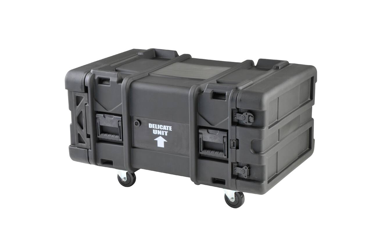 SKB - rSeries - 6U Shock Rack - Zwart - 28-inch diep - met Wielen