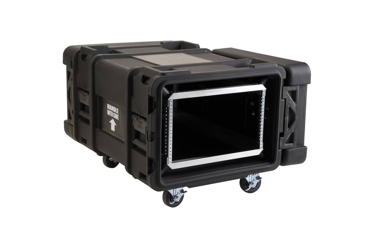 SKB - rSeries - 6U Shock Rack - Zwart - 30-inch diep - met Wielen