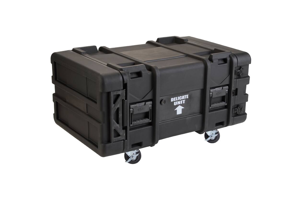 SKB - rSeries - 6U Shock Rack - Zwart - 30-inch diep - met Wielen