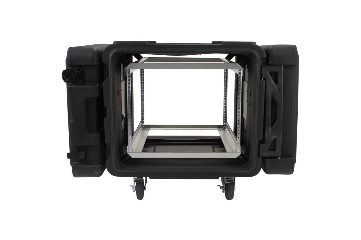 SKB - rSeries - 8U Shock Rack - Zwart - 24-inch diep - met Wielen