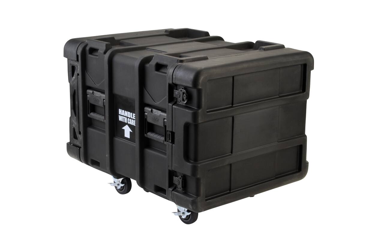 SKB - rSeries - 8U Shock Rack - Zwart - 24-inch diep - met Wielen