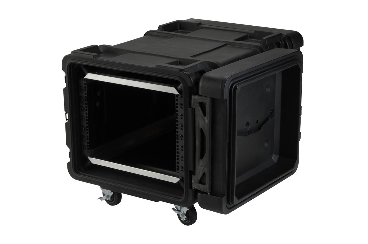 SKB - rSeries - 8U Shock Rack - Zwart - 28-inch diep - met Wielen