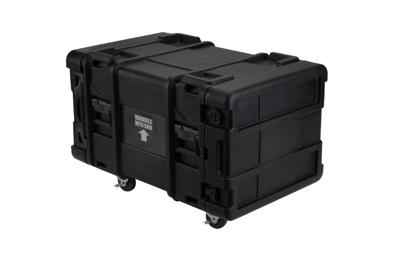 SKB - rSeries - 8U Shock Rack - Zwart - 28-inch diep - met Wielen