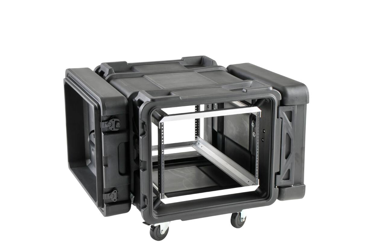 SKB - rSeries - 8U Shock Rack - Zwart - 30-inch diep - met Wielen