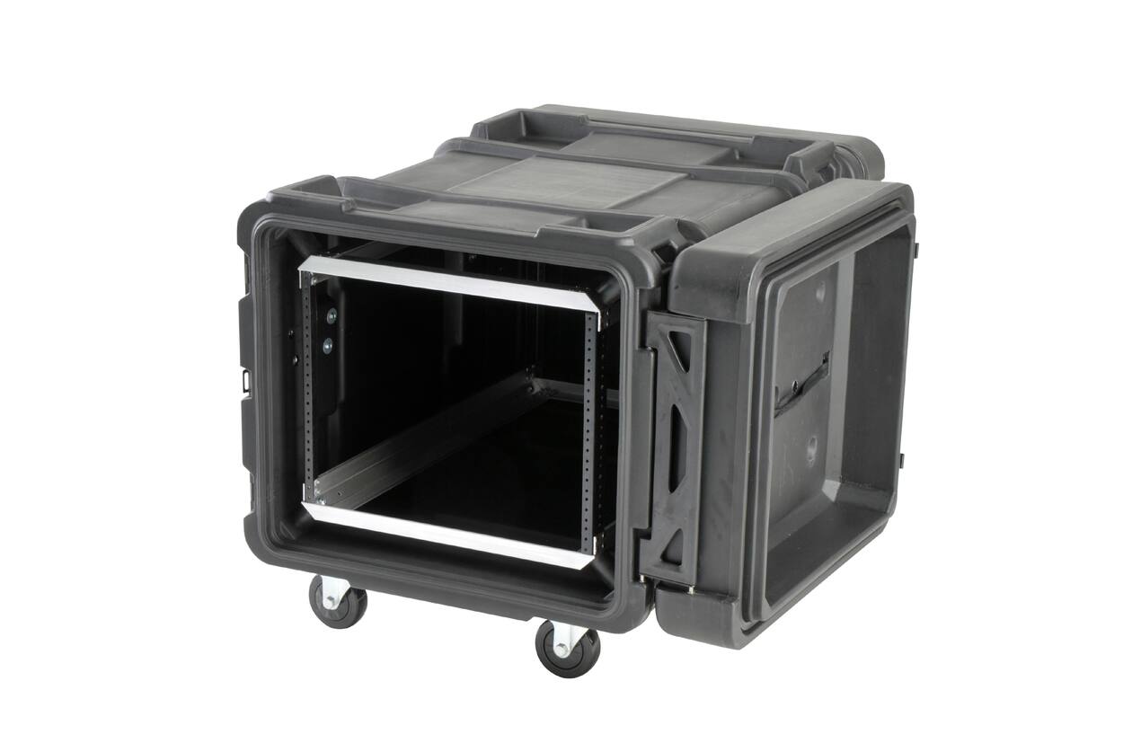 SKB - rSeries - 8U Shock Rack - Zwart - 30-inch diep - met Wielen