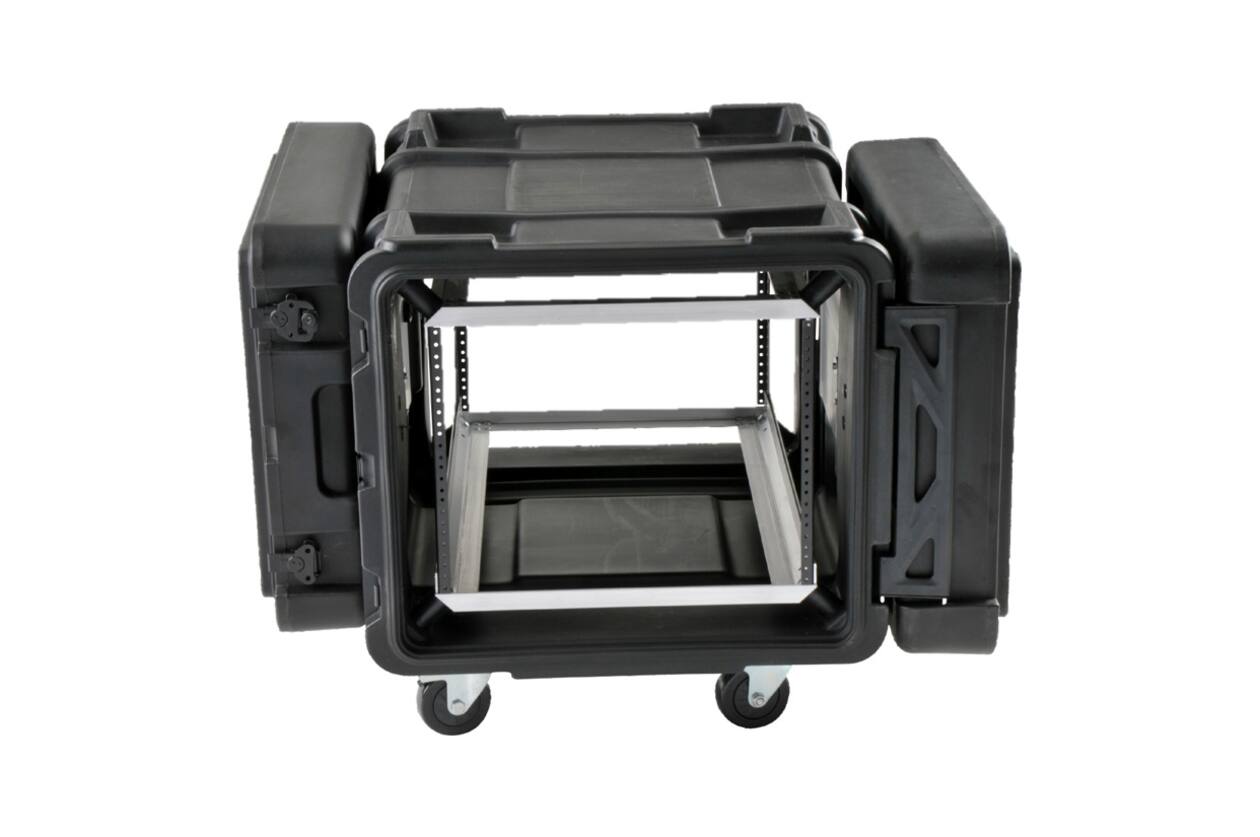SKB - rSeries - 8U Shock Rack - Zwart - 30-inch diep - met Wielen