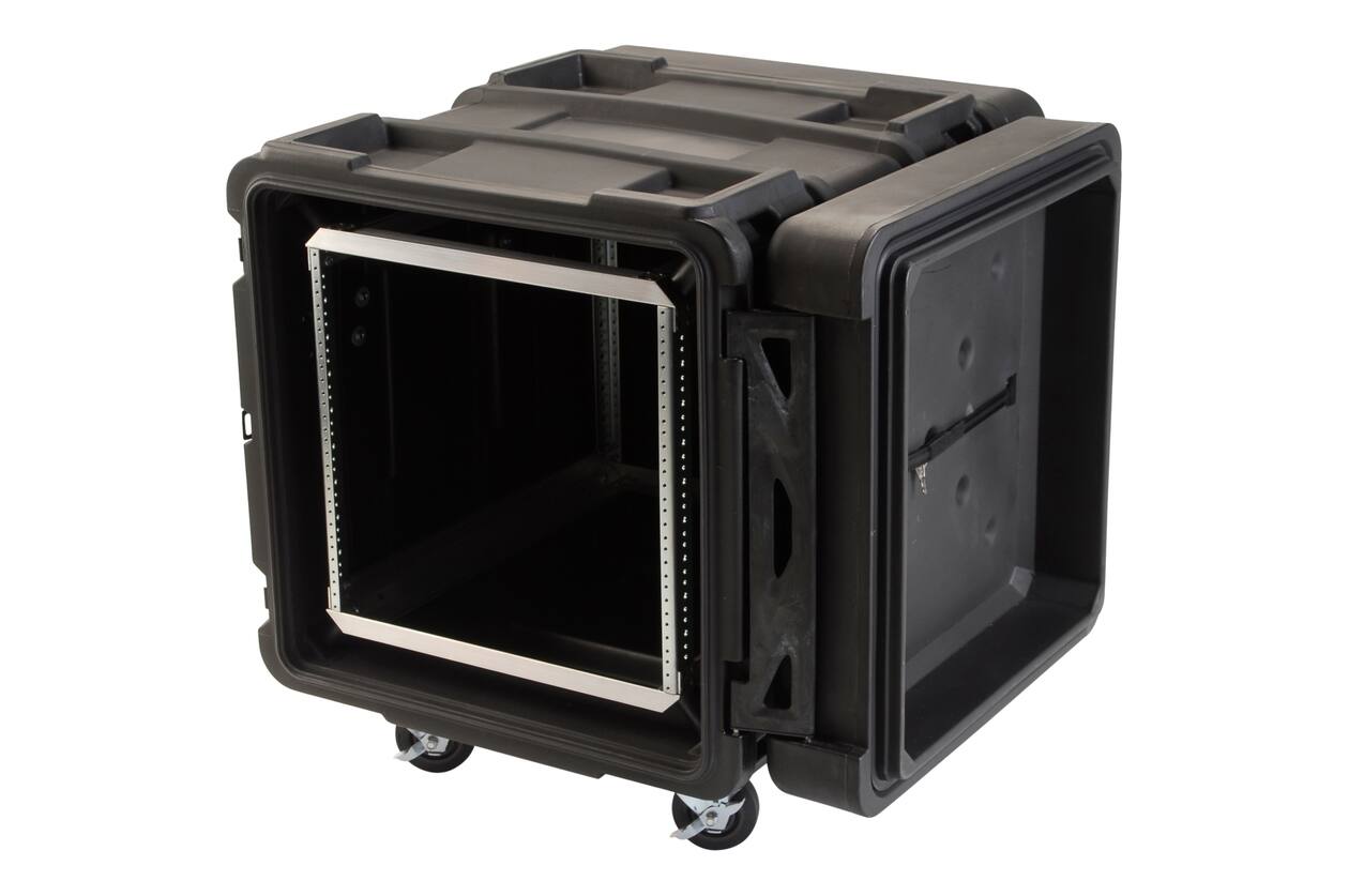 SKB - rSeries - 10U Shock Rack - Zwart - 24-inch diep - met Wielen