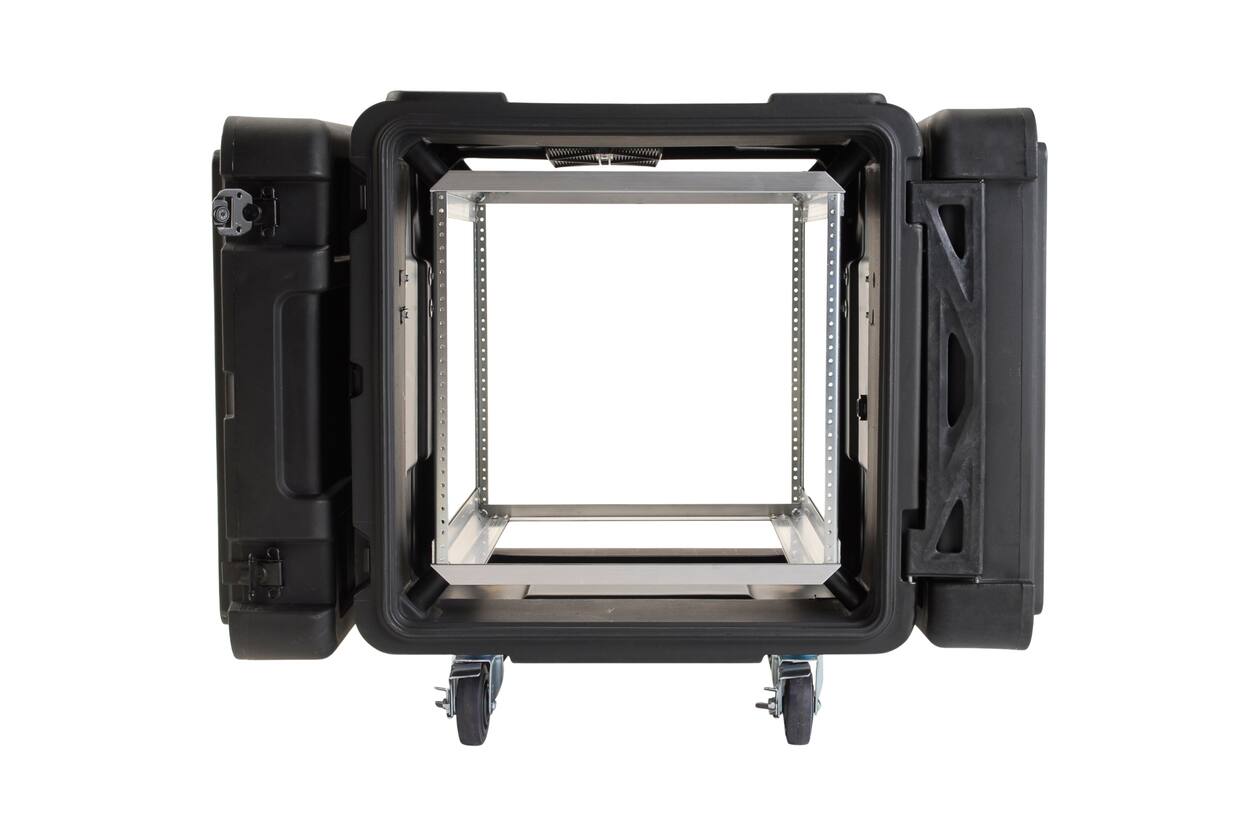 SKB - rSeries - 10U Shock Rack - Zwart - 24-inch diep - met Wielen