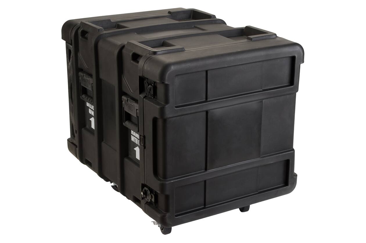 SKB - rSeries - 10U Shock Rack - Zwart - 24-inch diep - met Wielen