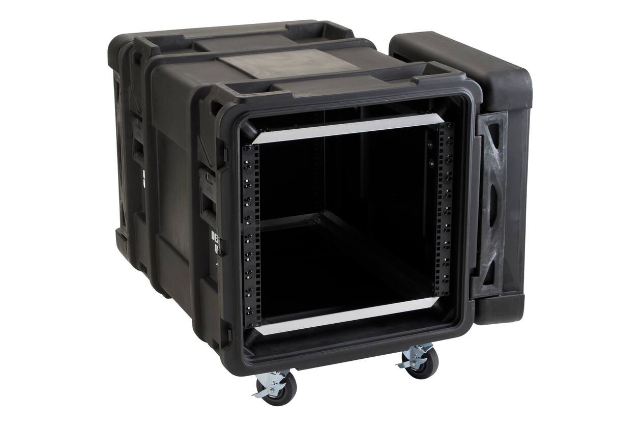 SKB - rSeries - 10U Shock Rack - Zwart - 28-inch diep - met Wielen
