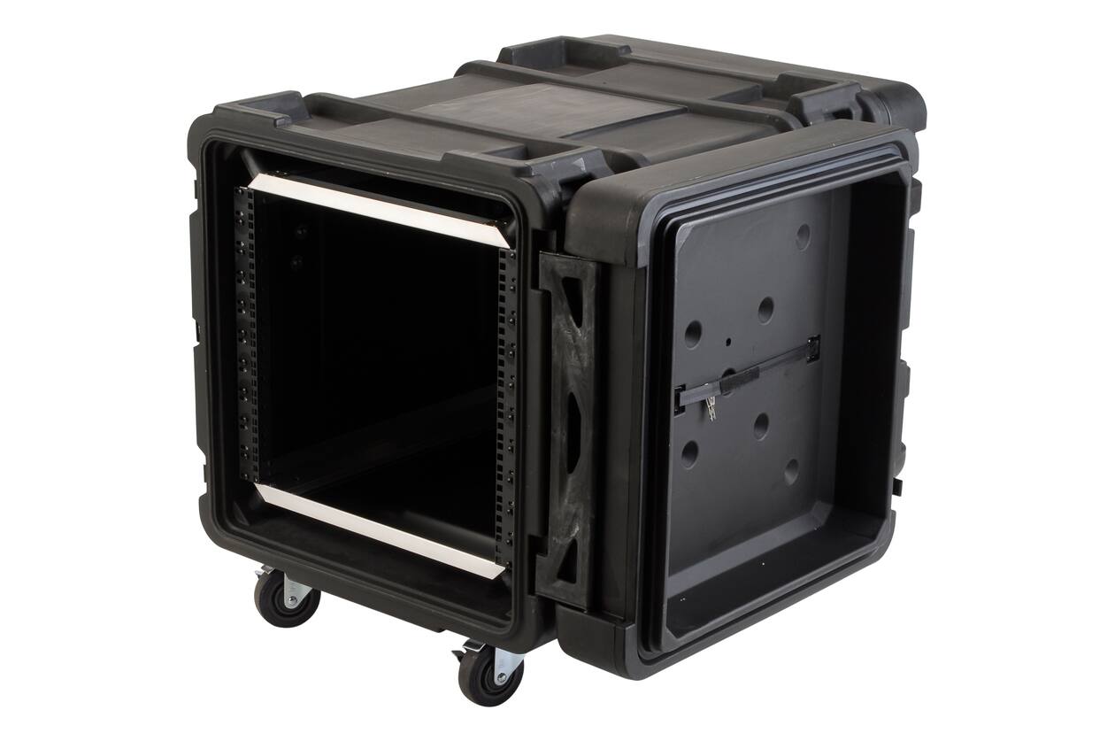 SKB - rSeries - 10U Shock Rack - Zwart - 28-inch diep - met Wielen