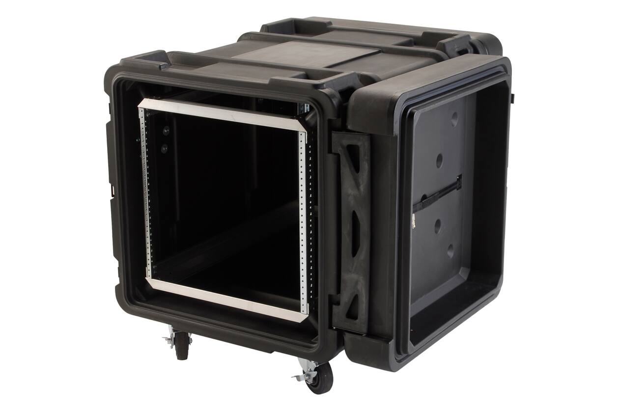 SKB - rSeries - 10U Shock Rack - Zwart - 30-inch diep - met Wielen