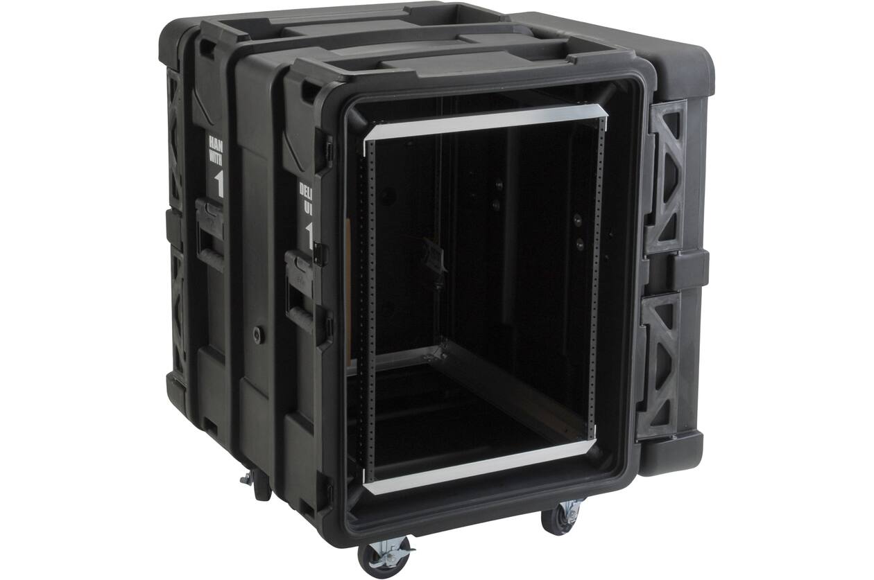 SKB - rSeries - 14U Shock Rack - Zwart - 24-inch diep - met Wielen