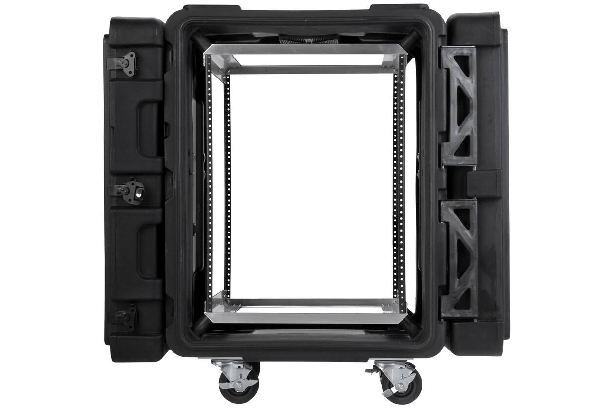 SKB - rSeries - 14U Shock Rack - Zwart - 24-inch diep - met Wielen