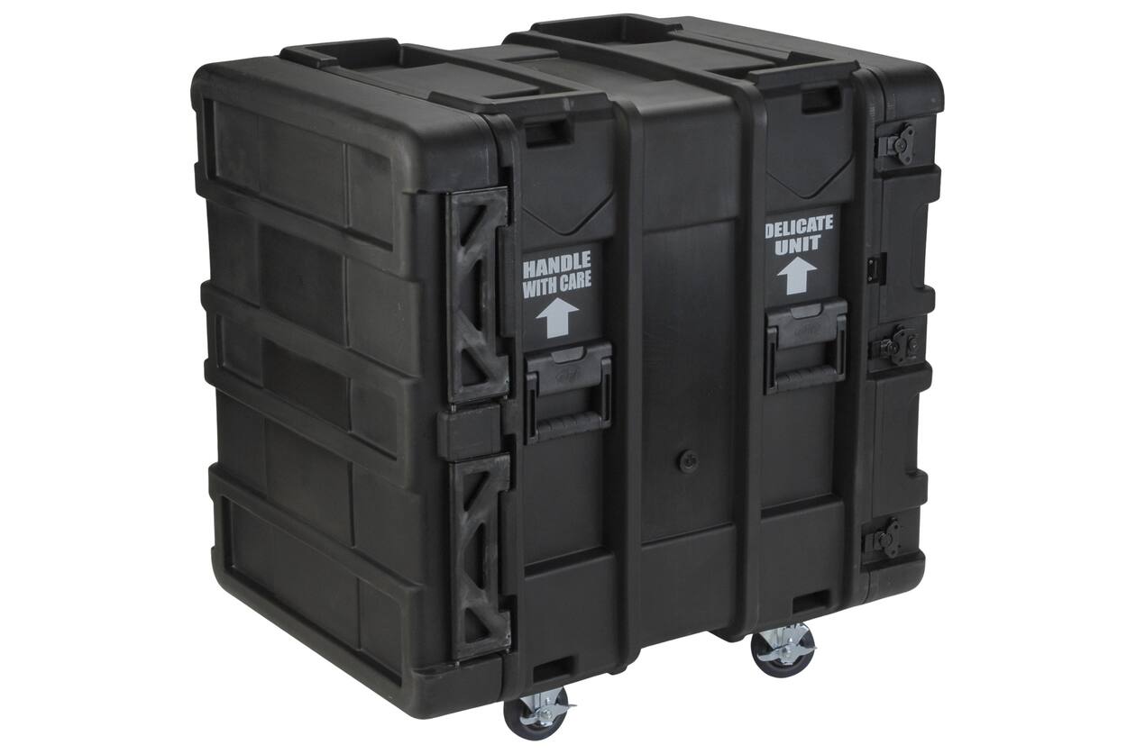 SKB - rSeries - 14U Shock Rack - Zwart - 24-inch diep - met Wielen