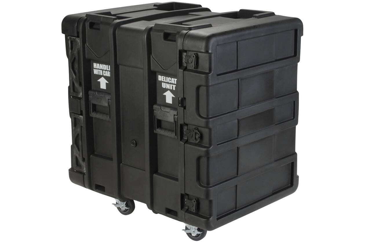 SKB - rSeries - 14U Shock Rack - Zwart - 24-inch diep - met Wielen